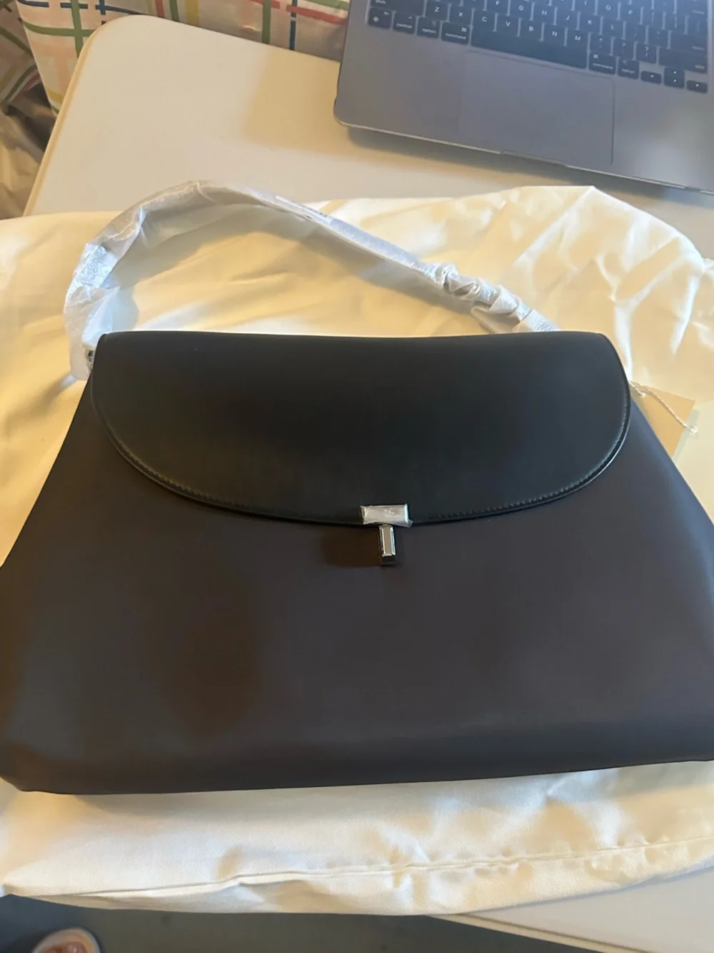 Toteme T-Lock Nylon and Leather Satchel